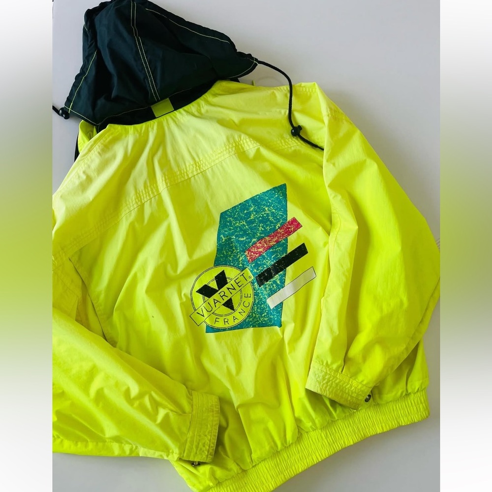 Vintage Vuarnet Neon Yellow fabric coat